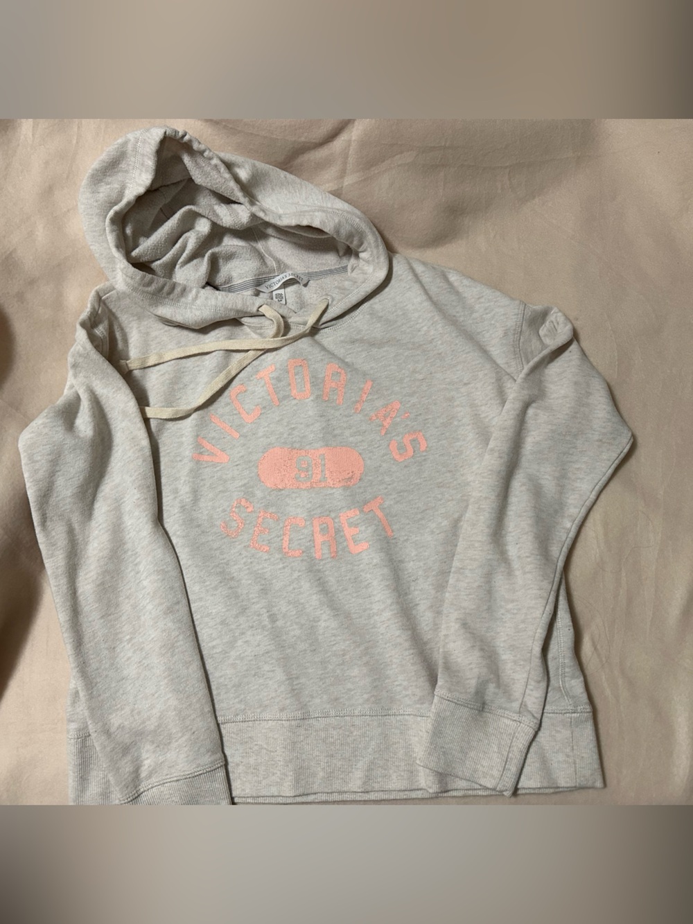 Victoria's Secret Cream Pullover Hoodie (does have a crop look to it)